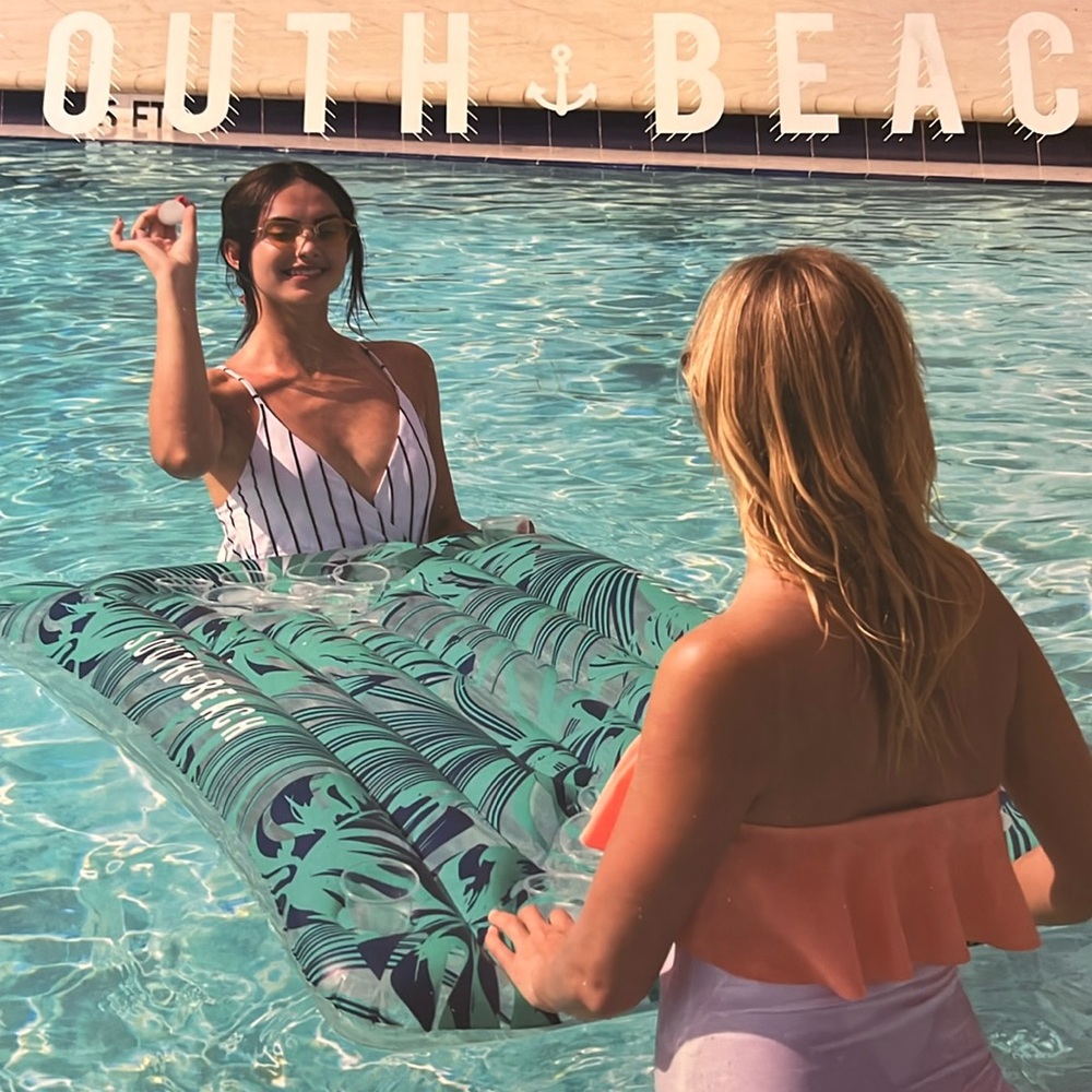 BEER PONG FLOAT PARTY RAFT fun South Beach Inflatable Beer Pong 60 x 27 inch NEW